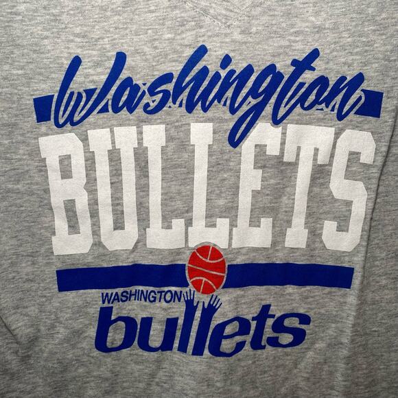 NWT Mitchell & Ness Women's size Small Washington Bullets NBA Gray T-Shirt - Picture 4 of 8